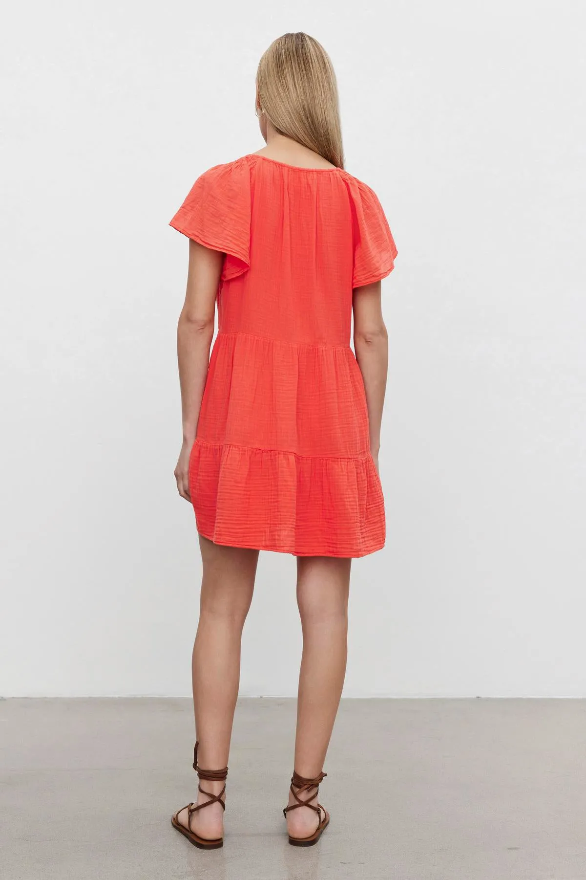 ELEANOR COTTON GAUZE TIERED DRESS