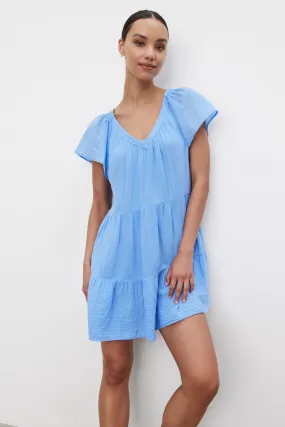 ELEANOR COTTON GAUZE TIERED DRESS