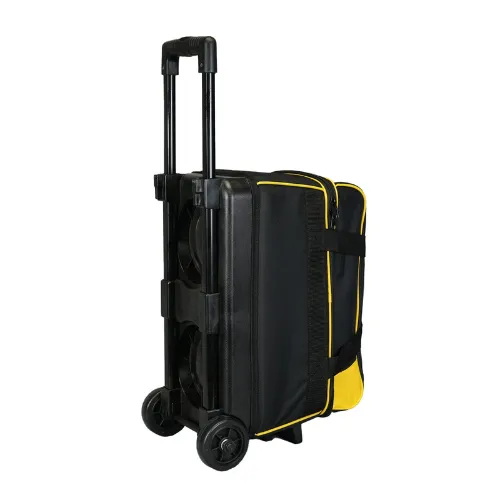 Elite Basic Double Roller Black/Yellow Bowling Bag