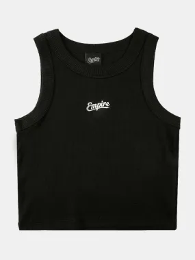 Empire Organic Rib Singlet - Black