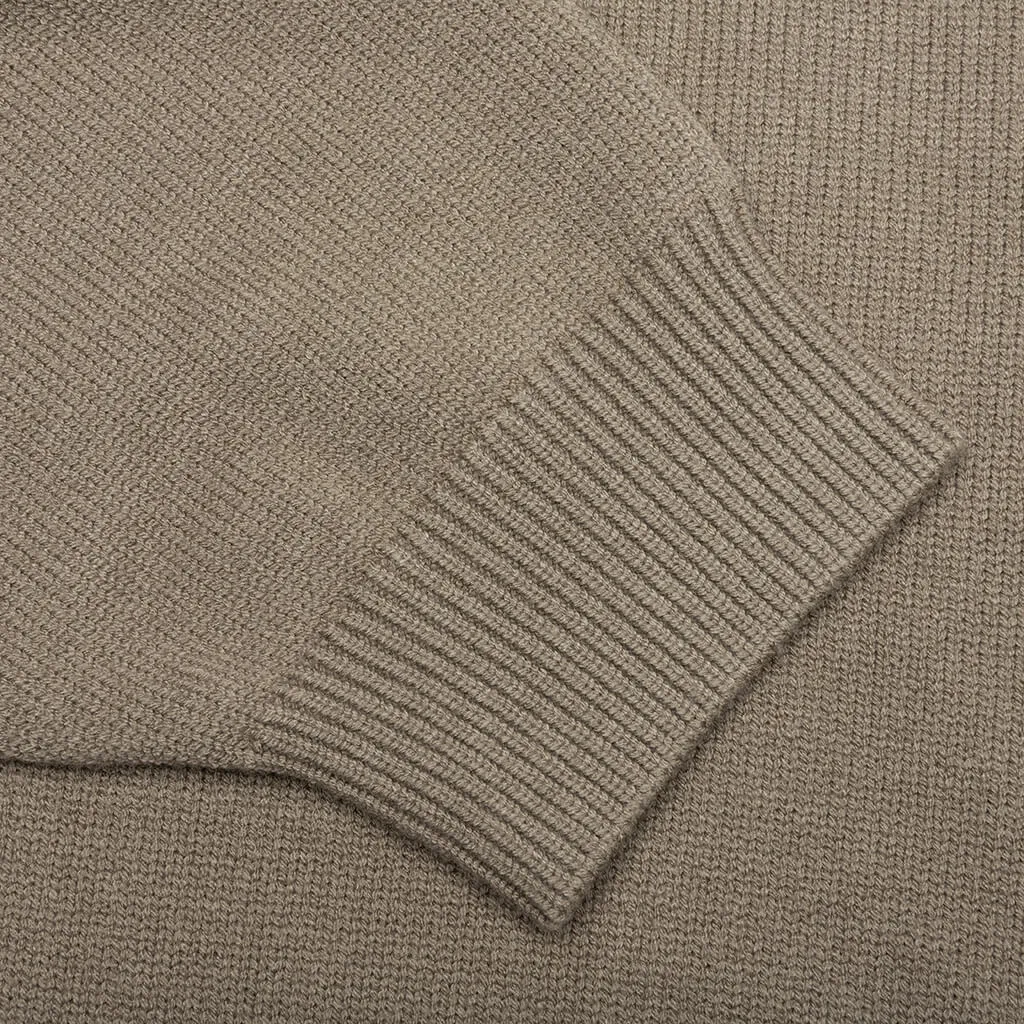 Essentials Knit L/S Polo - Oak