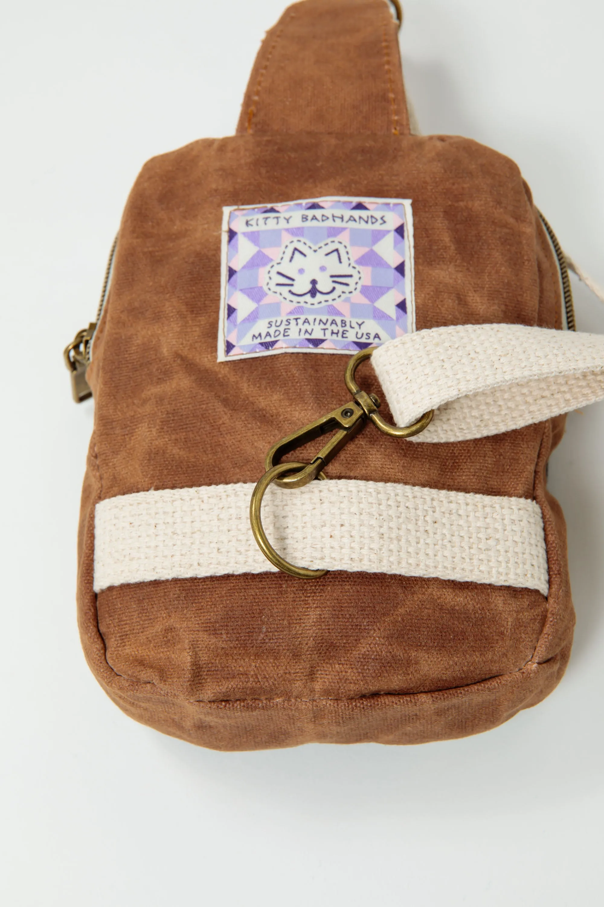 Flower Garden #2 Crossbody - Brown Canvas