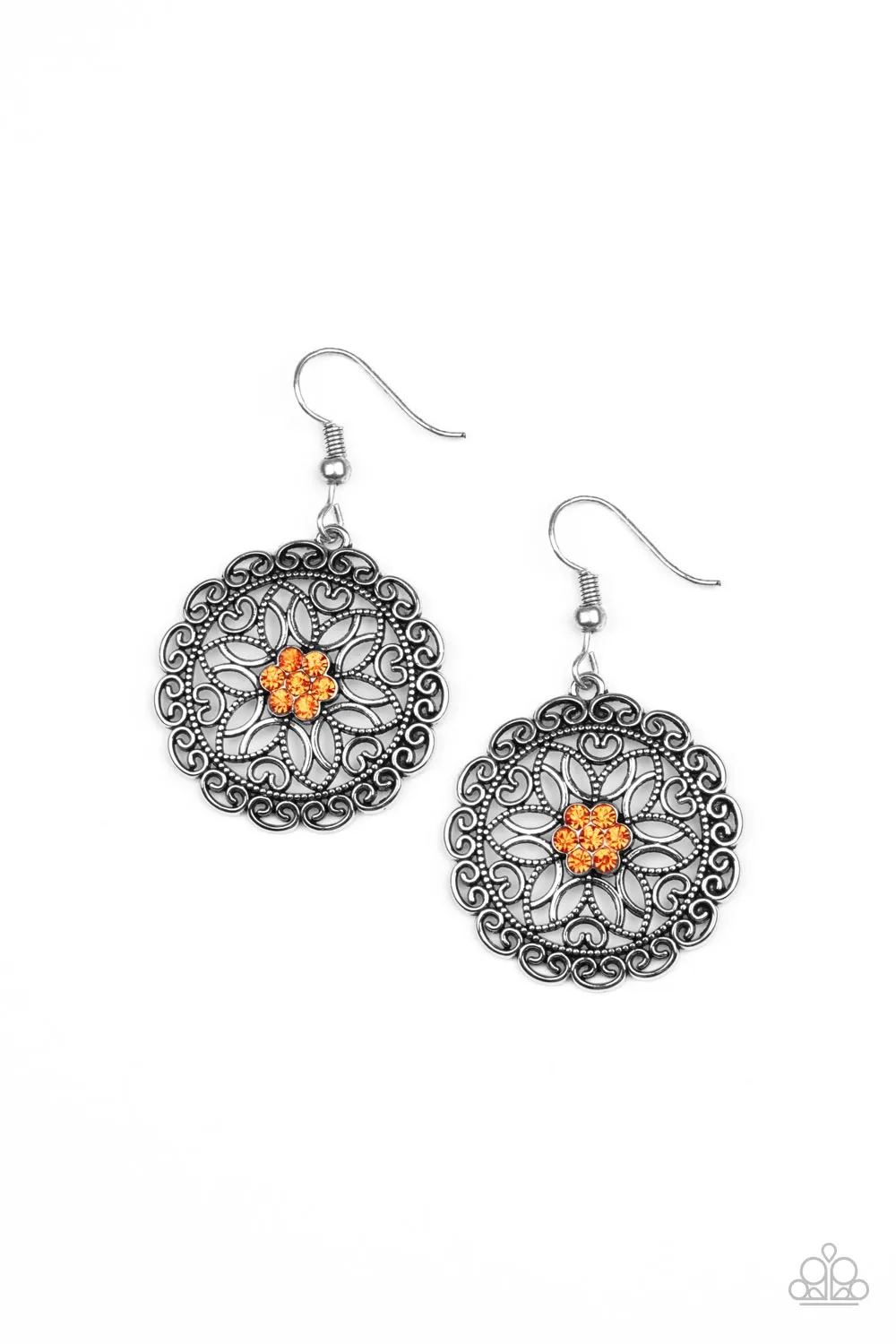 Flower Shop Sparkle - Orange Earring