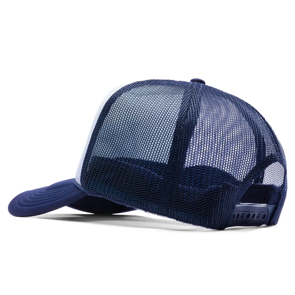 Frew Trucker Hat - Navy/White