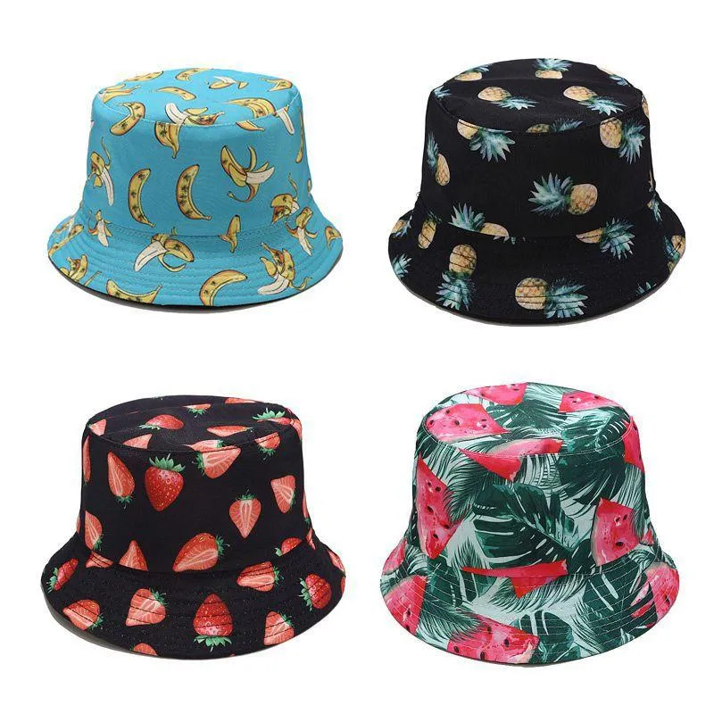 Fruit Cherry Bucket Hats for Girls Women Summer Sun Hat