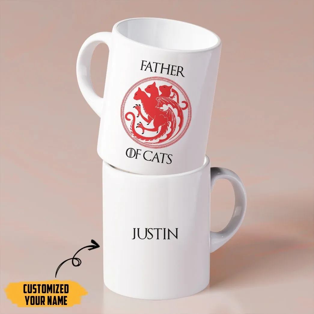 Gearhuman 3D Father Of Cats Fathers Day Gift Custom Name Mug