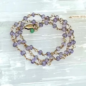 Gemstone Rosary Necklace ~ Lavender Amethyst