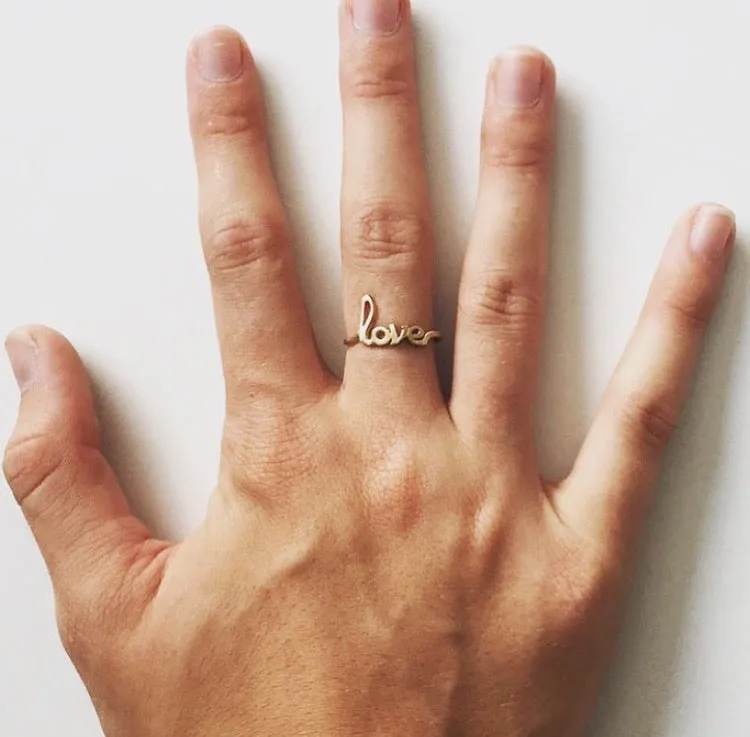 Gold Love Ring