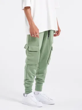 Heavy Utility Sweat Cargo Pants Pale Green