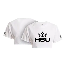 HSU Crop Tee x White