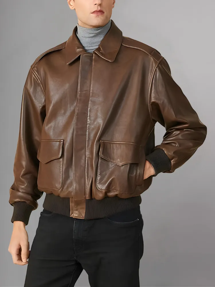 Iconic Reddish Brown A-2 Flight Jacket