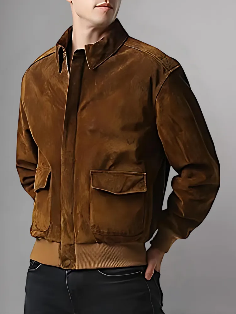 Iconic Reddish Brown A-2 Flight Jacket