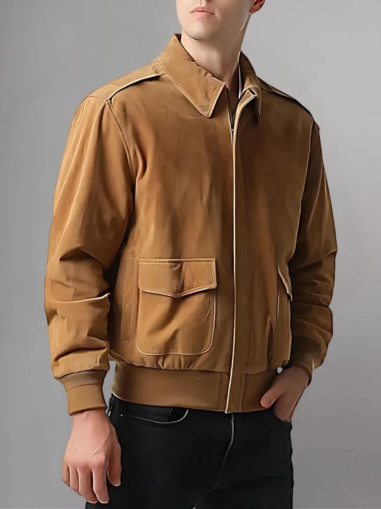 Iconic Reddish Brown A-2 Flight Jacket