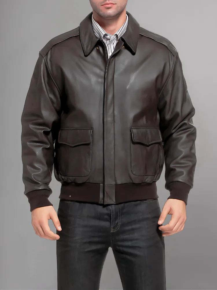 Iconic Reddish Brown A-2 Flight Jacket