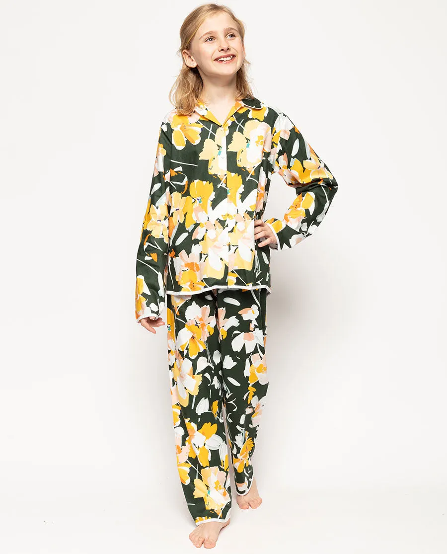 Imogen Green Floral Print Pyjama Set