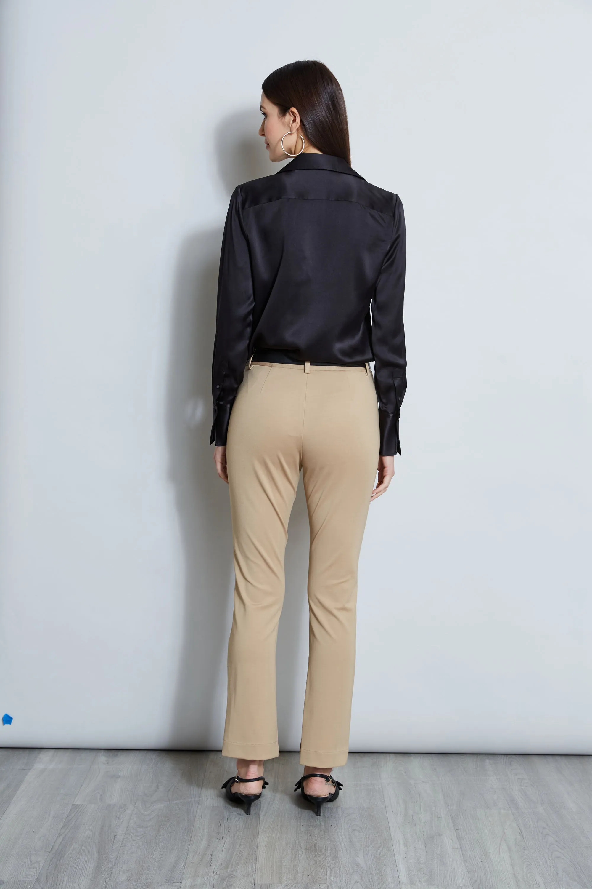 Inseam Slit Ponte Pant