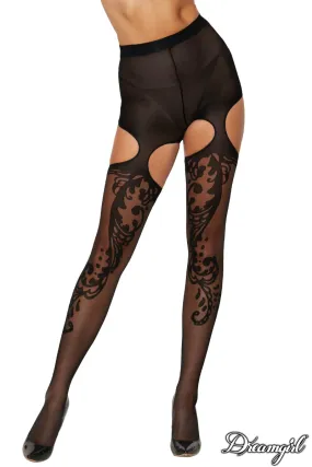 Jacquard Suspender Pantyhose