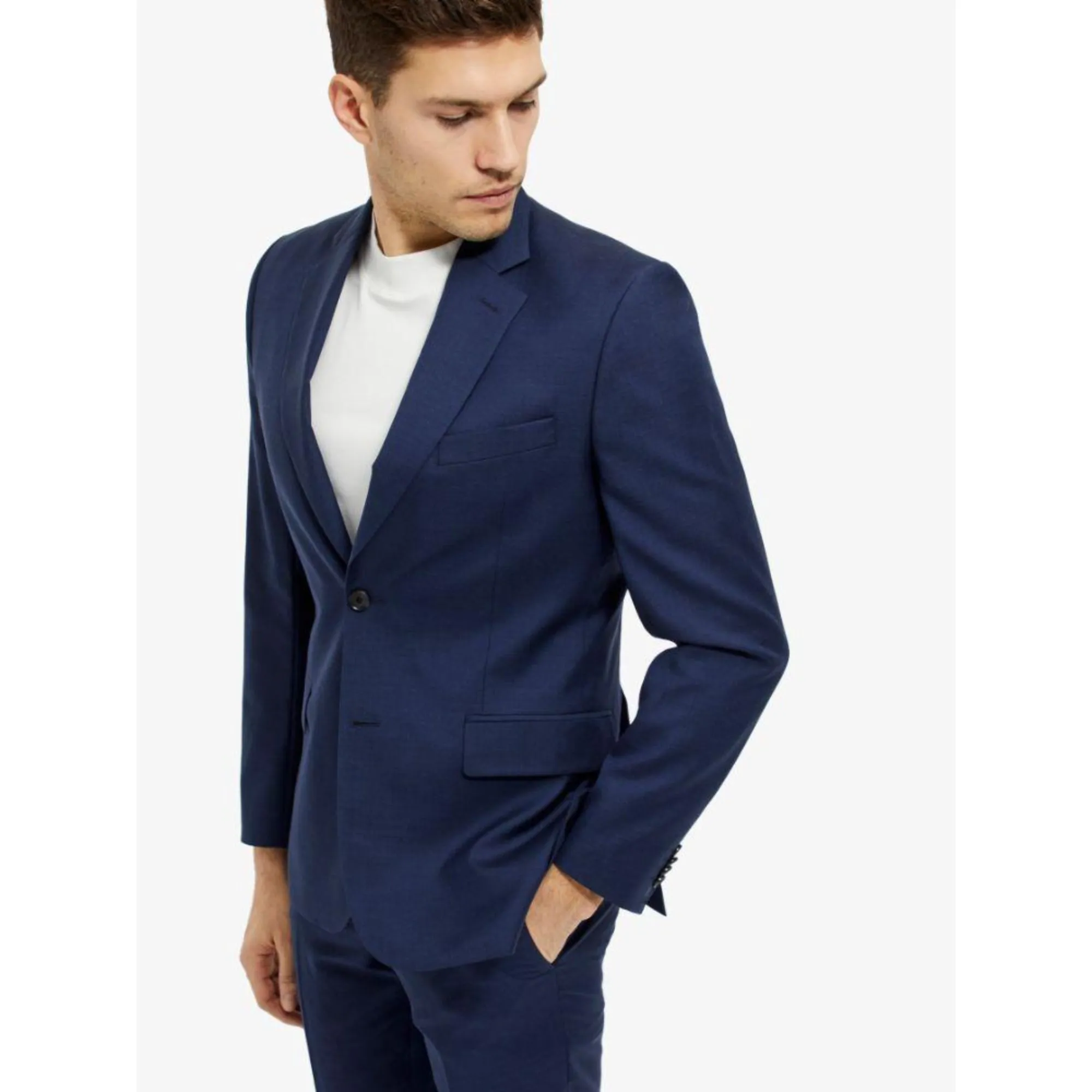 J.Lindeberg Donnie Chin Mohair Blazer - MID BLUE