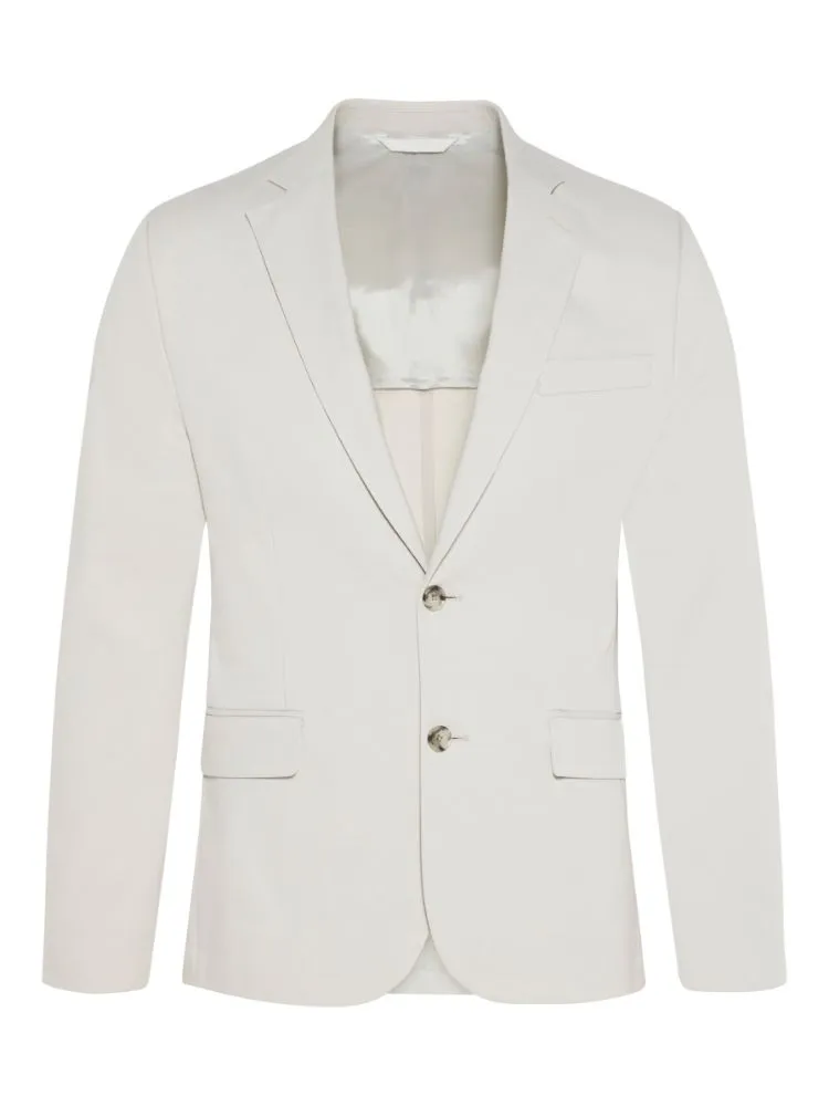 J.LIndeberg Mens Hopper Soft Cross Cotton Blazer - SILVER CLOUD