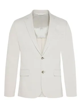 J.LIndeberg Mens Hopper Soft Cross Cotton Blazer - SILVER CLOUD