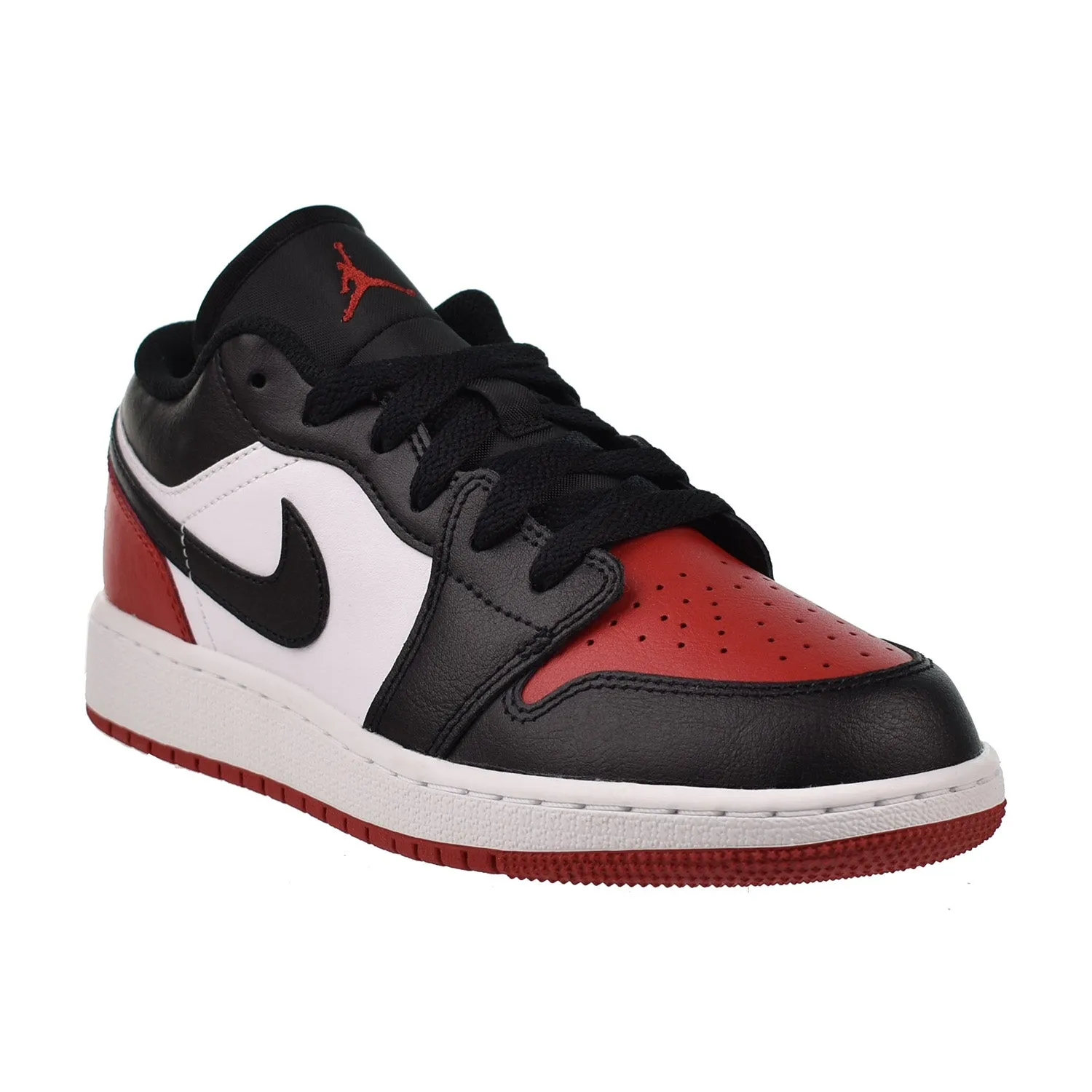 Jordan 1 Low (GS) Big Kid's Shoes White-Black-Varsity Red