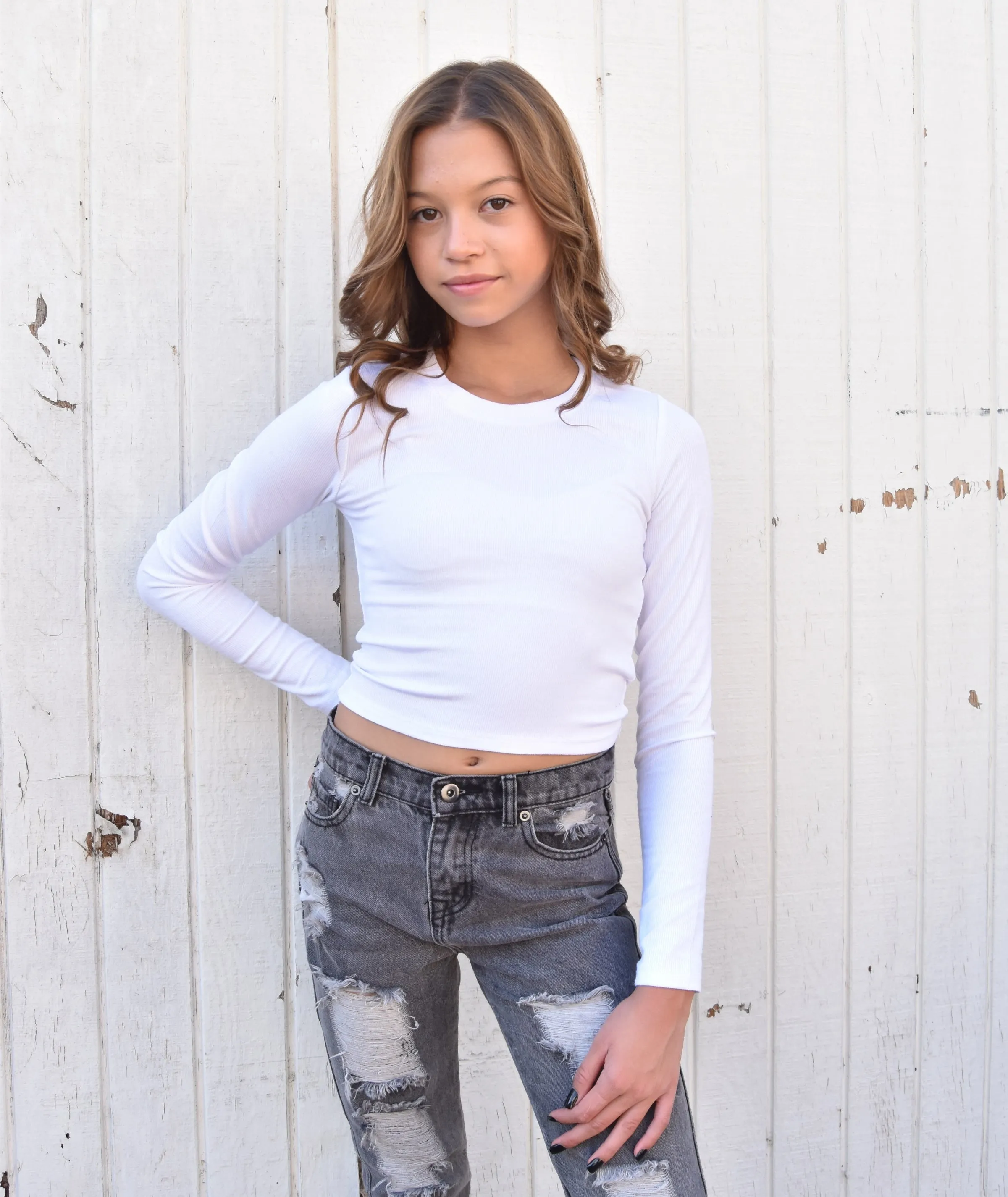 Katie J NYC Girls Livi Long Sleeve Tee