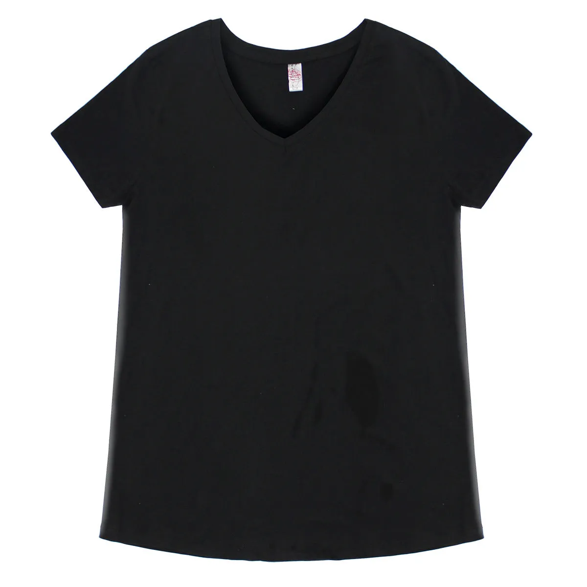 Ladies FHC Basic Scoop Bottom V-Neck Tee