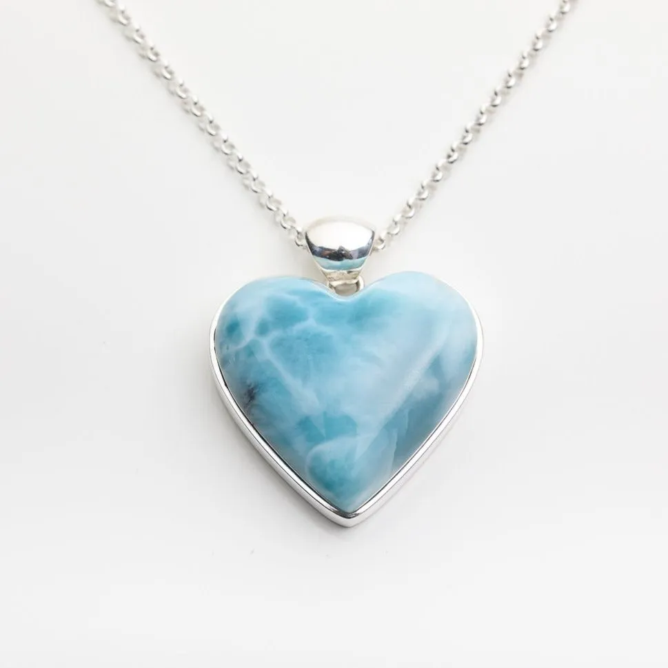 Larimar Heart Pendant Hilda