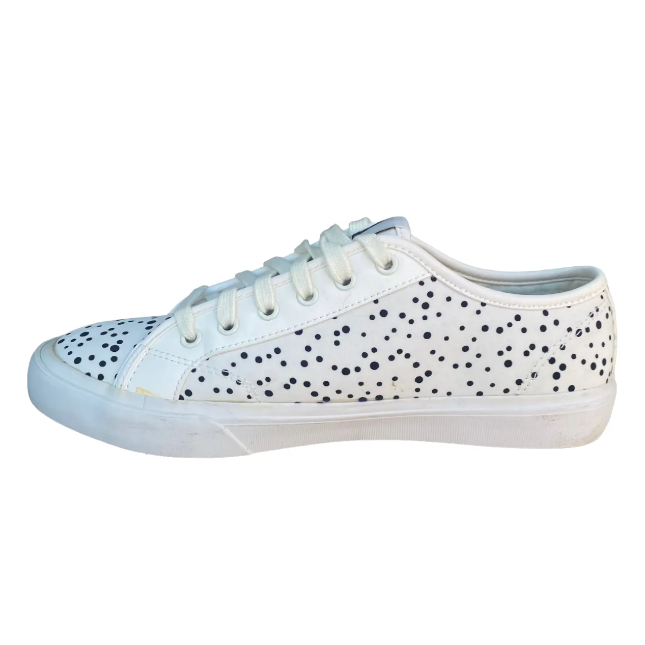 Le Coq Sportif women's sneakers shoe in Courteline Dots canvas 1510109 milk white-black