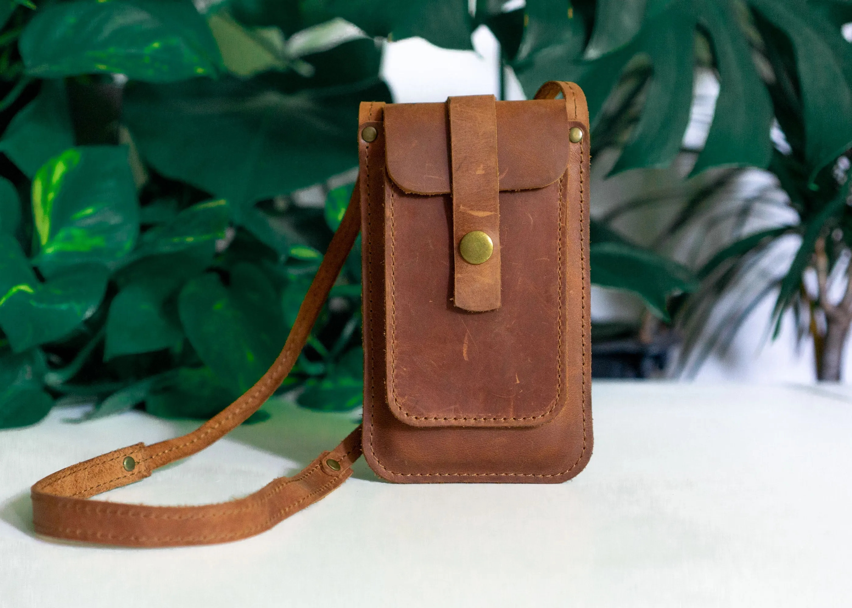 Leather Phone Bag Rebel | Handmade | Designer Mini Shoulder Bag