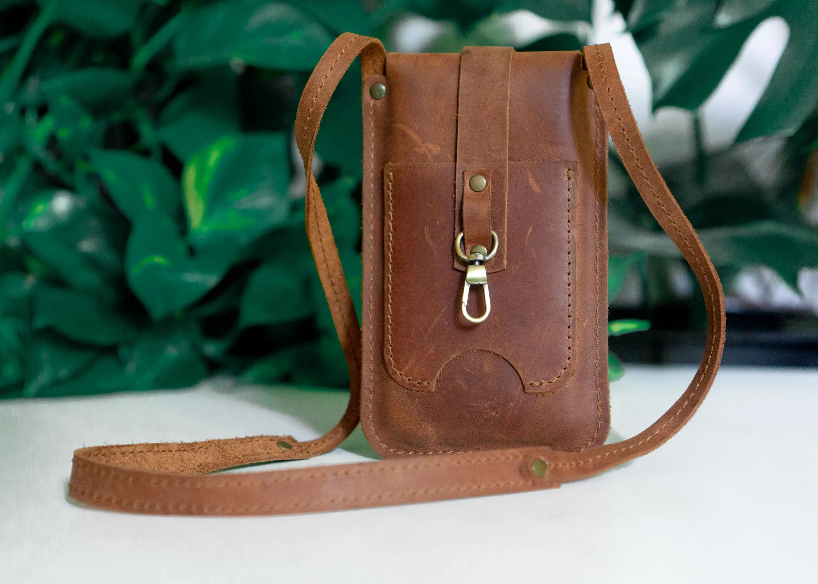 Leather Phone Bag Rebel | Handmade | Designer Mini Shoulder Bag