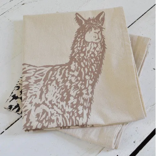 Llama Cotton Tea Towel & Napkins