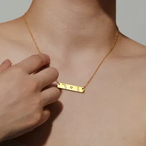 Long Distance Bar Necklace