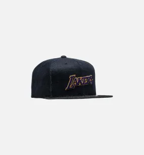 Los Angeles Lakers NBA Raw Snapback Men's - Denim/Yellow