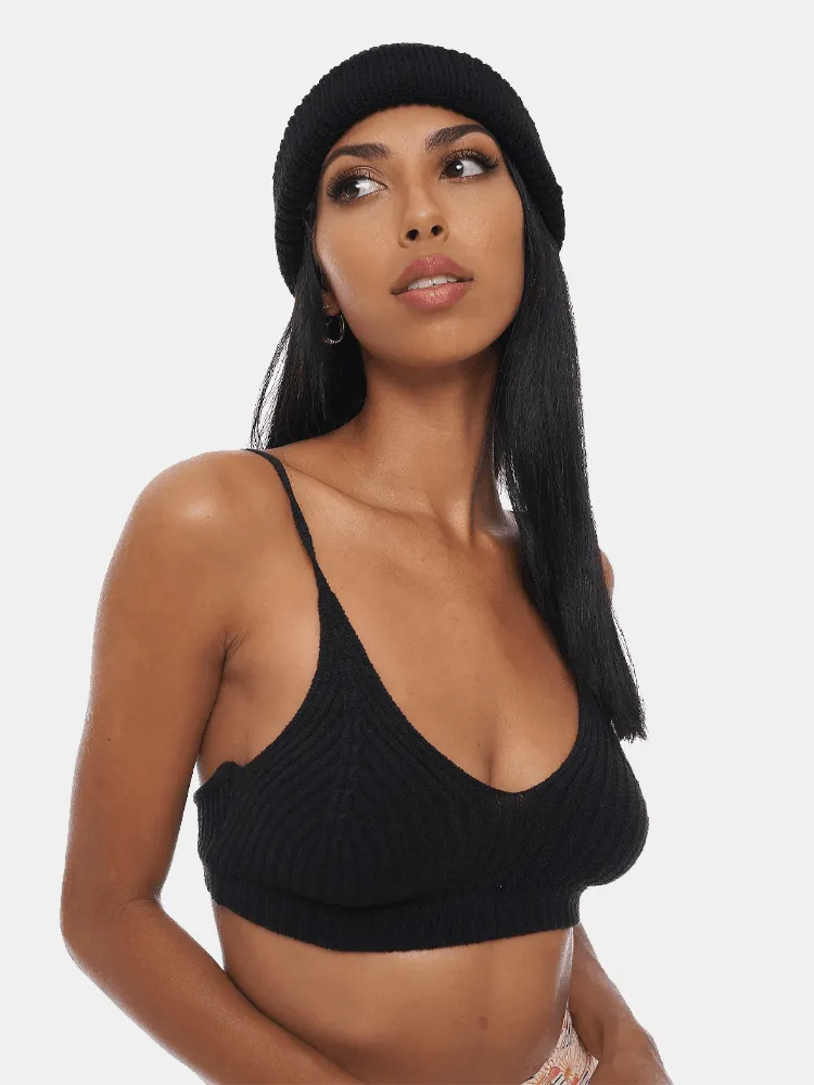 Lost In Nowhere Blossom Bralette - Black