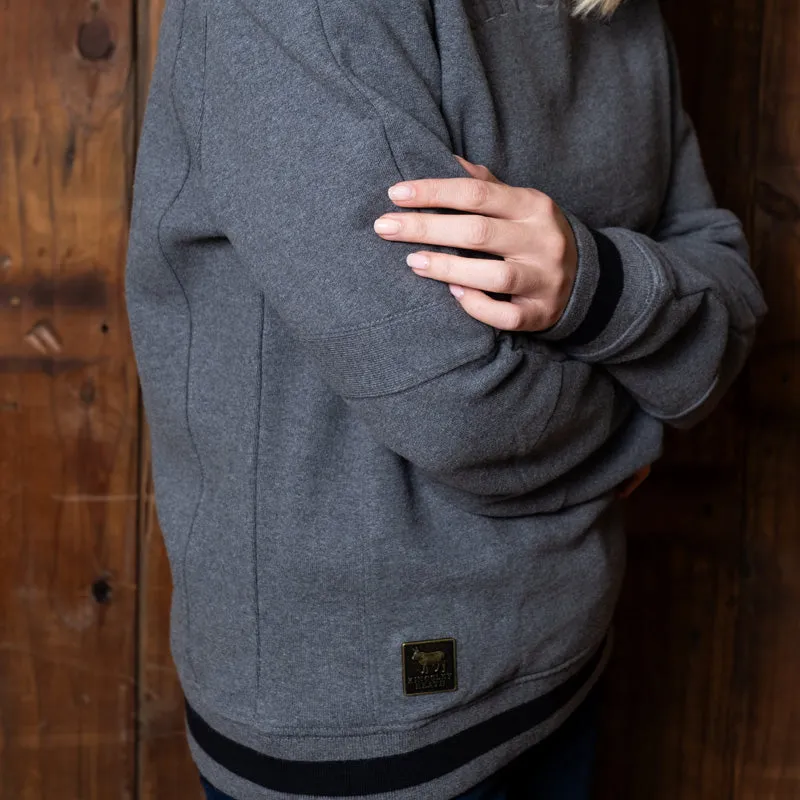 Luxe Styled-Up Pullover Sweatshirt Jackal