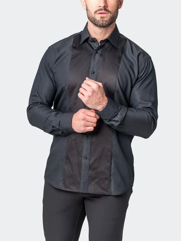 Maceoo Stretch Shirt | Ceremony MidnightDark Black