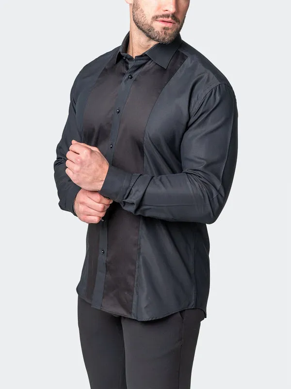 Maceoo Stretch Shirt | Ceremony MidnightDark Black