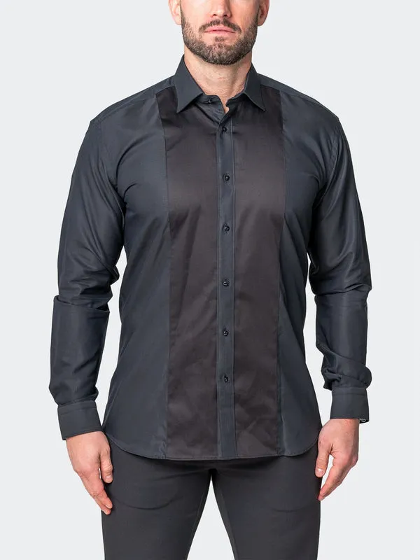 Maceoo Stretch Shirt | Ceremony MidnightDark Black