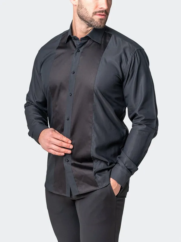 Maceoo Stretch Shirt | Ceremony MidnightDark Black