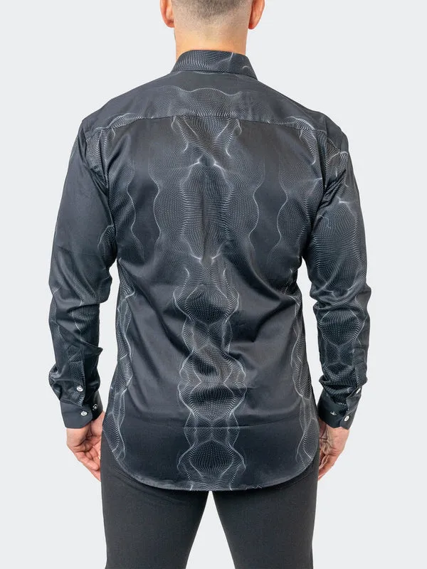 Maceoo Stretch Shirt | Fibonacci Frequency 49 Black