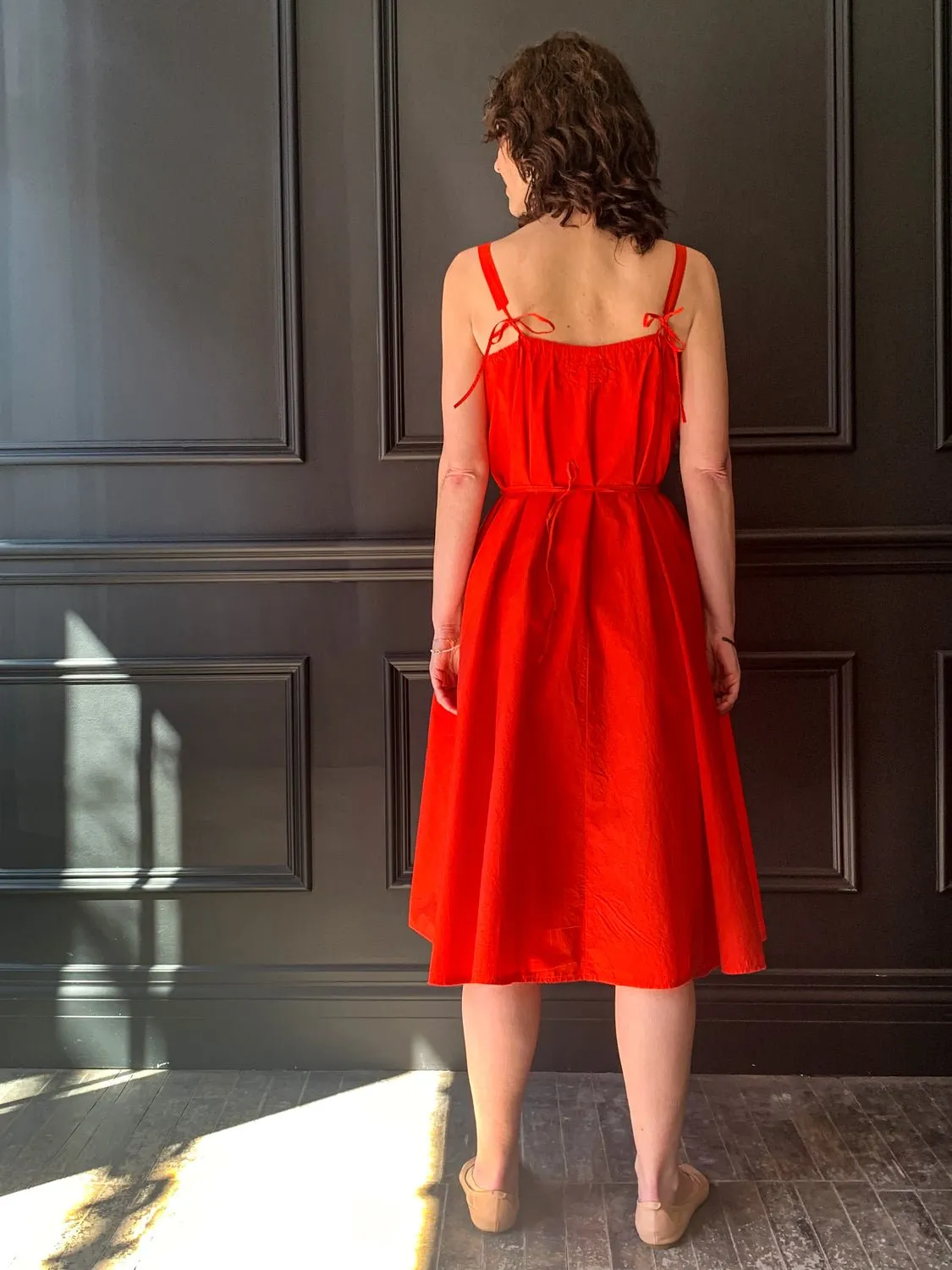 MANUELLE GUIBAL - Robe Bretelle Dress Uba in Crazy Red