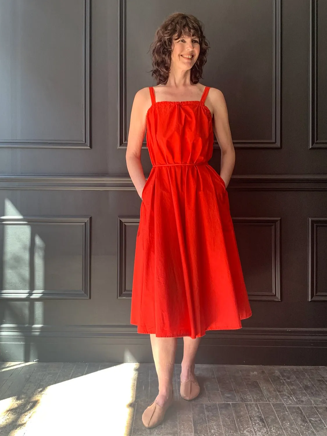 MANUELLE GUIBAL - Robe Bretelle Dress Uba in Crazy Red