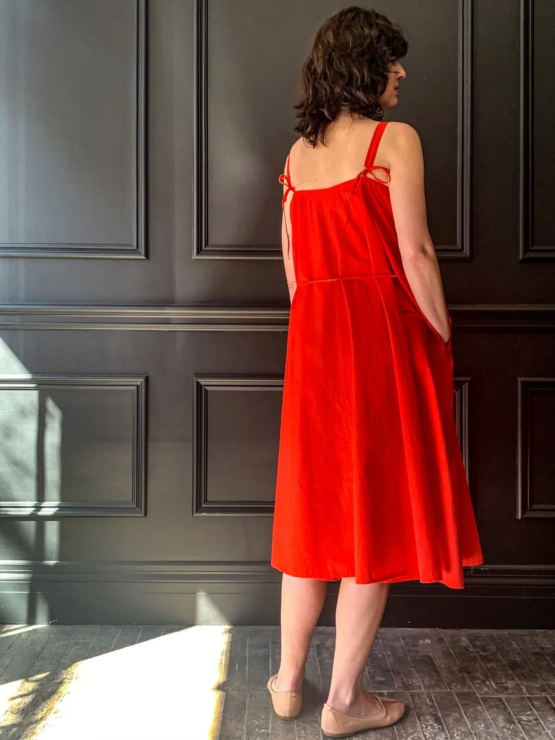 MANUELLE GUIBAL - Robe Bretelle Dress Uba in Crazy Red