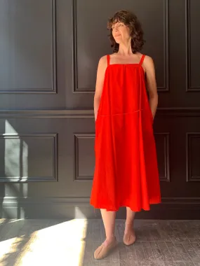 MANUELLE GUIBAL - Robe Bretelle Dress Uba in Crazy Red