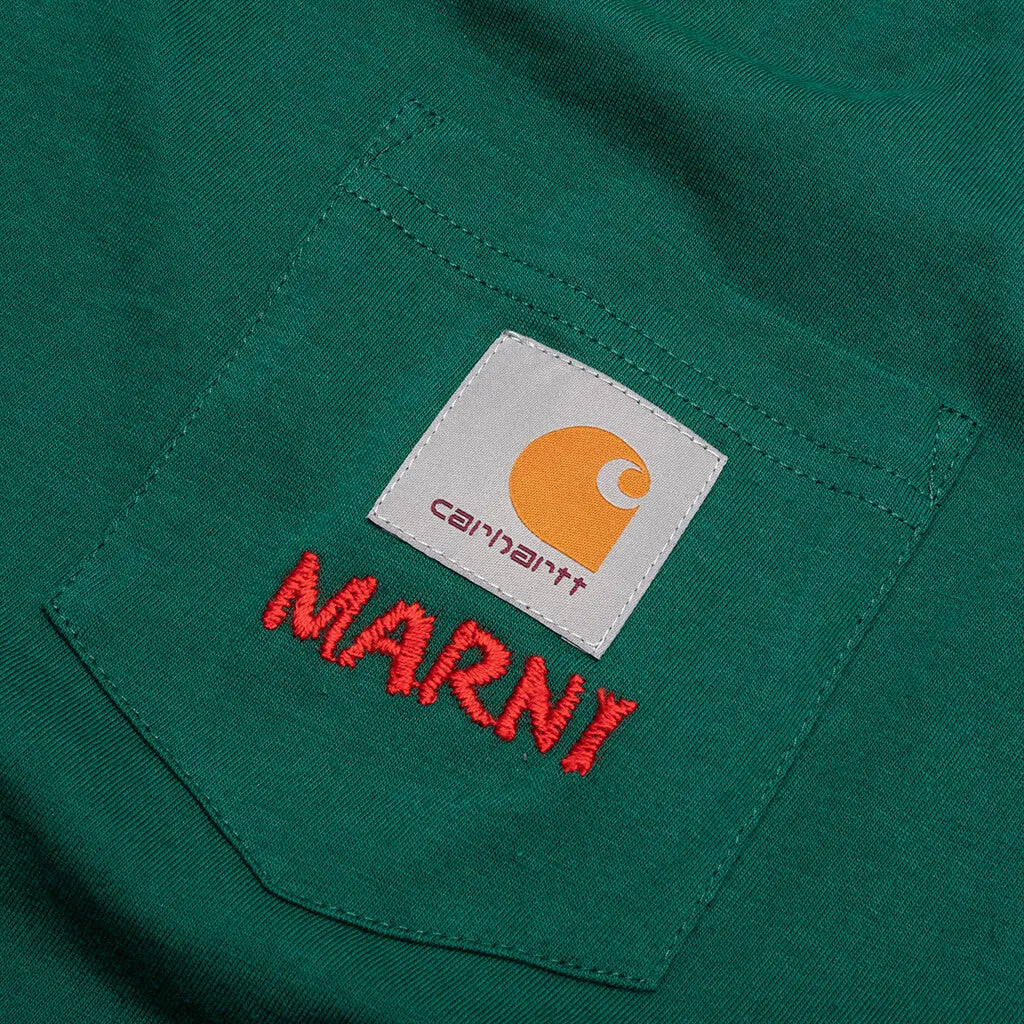 Marni x Carhartt WIP Logo T-Shirt - Dark/Green