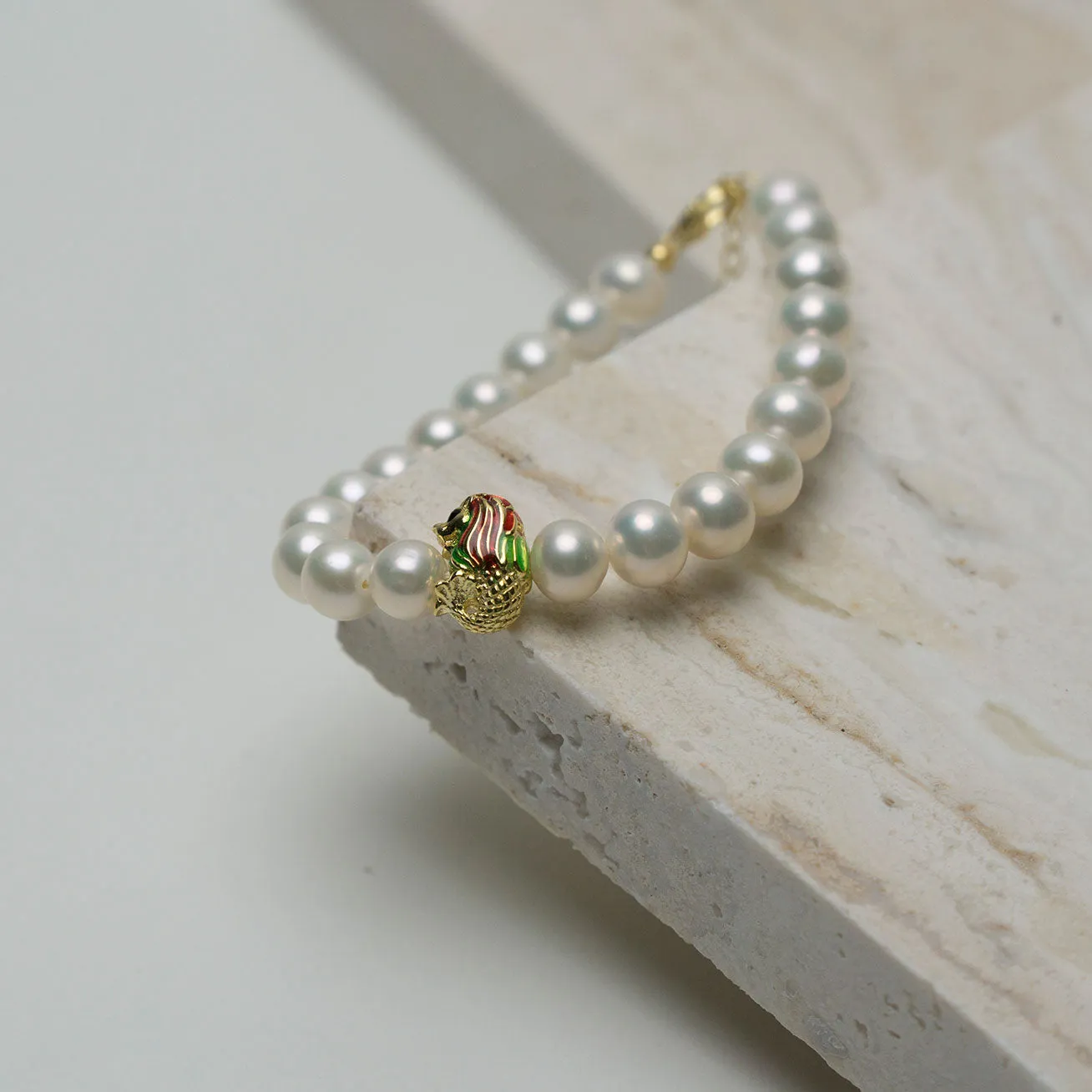 Merlion Freshwater Pearl Bracelet WB00082 | New Yorker