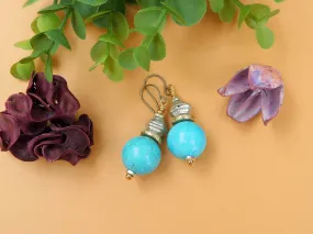 Mixed Metal Turquoise Earrings