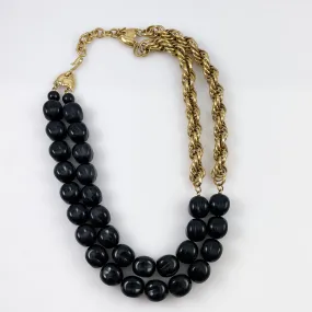 Monet Gold & Black Necklace