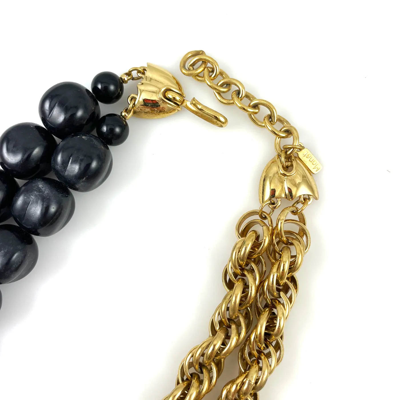 Monet Gold & Black Necklace